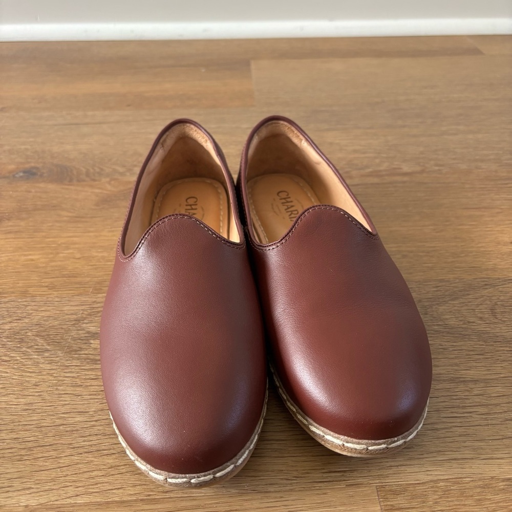 Charix Bordeaux Leather Slip On Shoes Size 40 - Picture 4 of 7
